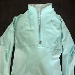 Lululemon 1/2 zip reversible shirt in mint green